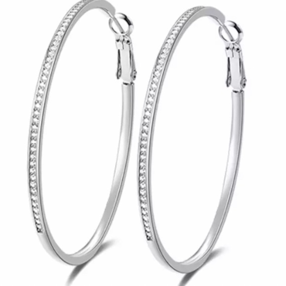 Jewelry - Sale 925 Sterling Silver Hoop Earings 55mm